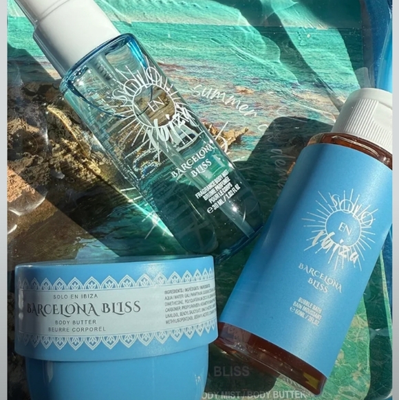 Solo EN lbiza-4PC Skincare Set & Zip Clear Case- (Barcelona Bliss 💙) - Picture 2 of 5